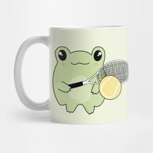 Kawaii Frog Loves Tennis Mug